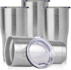 DOMICARE 20oz Tumbler with Lid Stainless Steel Tumblers Bulk, Double Wall Vacuum Insulated Coffee Travel Mug, 4 Pack Stainless Steel