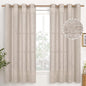 YoungsTex Linen Semi Sheer Curtains 63 Inch Length, Light Filtering Drapes | by YoungsTex