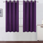 Purple Blackout Curtains 66 x 63 Inch Length/Set of 2 Curtain Panels/Thermal by Lemomo