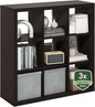 Furinno Cubicle Book Shelf, 9-Cube Bookshelf, Triple Thick Frame Cube Storage by Furinno-FitsYourSpaceFitsYourBudget