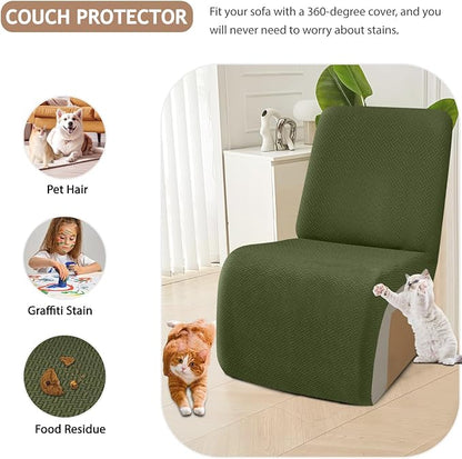 ALIECOM 100% Waterproof Recliner Sectional Couch Covers L Shape Stretch Corner - Image 6