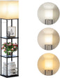 SUNMORY Floor Lamp with Shelves, Modern Square Standing Lamp with 3 Color by SUNMORY