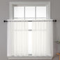 Chyhomenyc Sheer Curtains Tiers 2 Pieces Set, Light Filtering Small Curtains 24 by Chyhomenyc