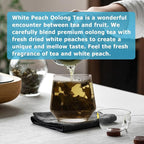 HANFANGLING White Peach Oolong Tea, Refreshing, Caffeine Alternative, Fresh Sweetness of White Peach and Aromatic Taste of Oolong Tea Loose Leaf