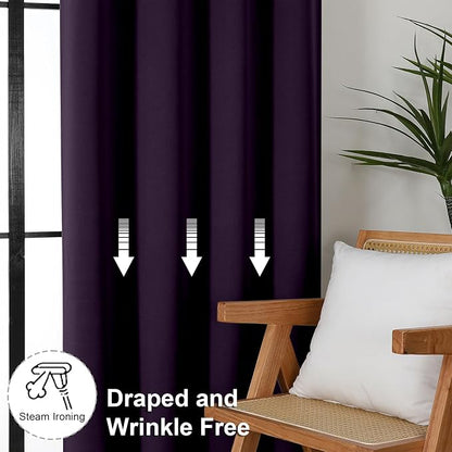 Simplebrand Ava BlackBerry Blackout Curtains - Image 7