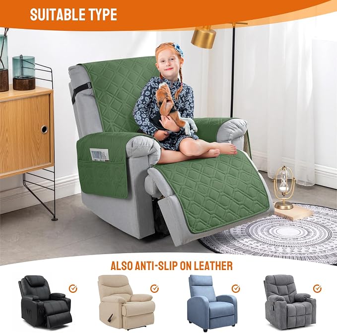 VANSOFY 100% Waterproof Recliner Chair Covers, Recliner Cover Non-Slip Dog - Image 4