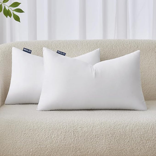MIULEE 12x24 Pillow Inserts Set of 2, Throw Pillows by MIULEE