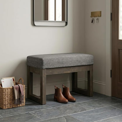 SIMPLIHOME Milltown Small Ottoman Bench - Image 2