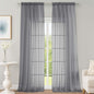 Grey Sheer Curtains 120 Inches Long 2 Panels Set, Airy Lightweight Sheer Grey by OWENIE