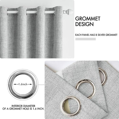 MIULEE 100% Blackout Linen Curtains - Image 4