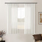Beige White Pinch Pleated Linen Semi Sheer Curtains 54 Inch Length 2 Panels | by Twodrapes