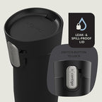 Contigo AUTOSEAL West Loop Vacuum-Insulated Stainless Steel Travel Mug with Easy-Clean Lid, 12oz, Matte Black