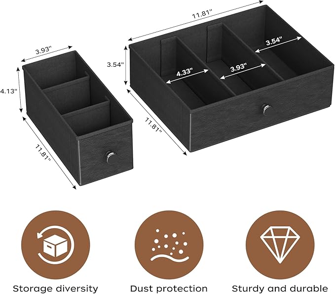 Homeiju Coffee Pod Drawers - K Cup Organizer, Nespresso Pods Holder with Mug Rack, Coffee Holder for Countertop, 52 Capacity Pods, Suitable for Kitchens, Offices and Coffee Bars（Patent Pending）