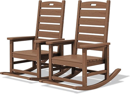 SERWALL Outdoor Rocking Chair Set of 2, Oversized Rocking Chair by SERWALL