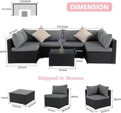 7 Pieces Patio Furniture Set - Image 2