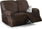 ANARACHON Leather Look Loveseat Recliner Cover, 6-Pieces Stretch Dual Recliner by ANARACHON