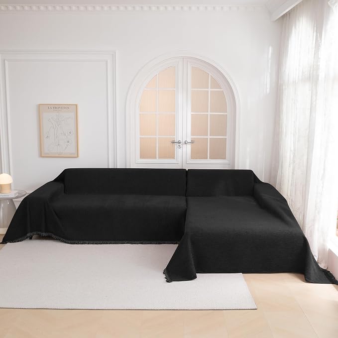 MYSKY HOME Couch Covers for Sofa, Non Slip Soft Sofa Cover, Couch Cover for - Image 4