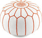 Marrakesh Gallery Genuine Leather Round Pouf Unstuffed by MarrakeshGallery