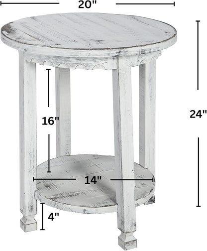 Alaterre Furniture Country Cottage Rustic Farmhouse Nightstand – 20-Inch Side - Image 3
