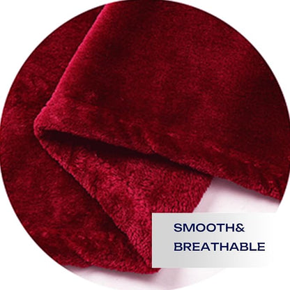 Red Fleece Plush Throw Blanket 90"x90"for Couch Sofa Fuzzy Cozy Flannel | Super - Image 5