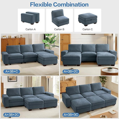 TEKAMON 27.5" Storage Ottoman, Square Footrest - Image 4