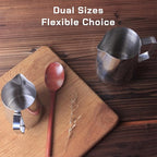 Milk Frothing Pitcher Steaming Pitchers Stainless Steel Milk/Coffee/Latte/Cappuccino Steam Pitchers Milk Jug Cup (600ml/20oz Single)