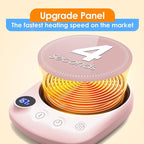 Coffee Mug Warmer - Fastest Heating & Highest Temperature, Coffee Cup Warmer for Desk Auto Shut Off, 4 Temp Settings & 1-12H Timer, Smart Electric Beverage Warmer for Coffee, Tea (Pink)