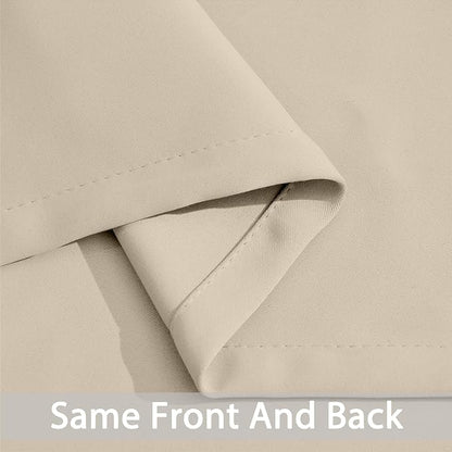 Yakamok Room Darkening Curtains 52x84 inch Length Cream Beige-Living Room | 2 - Image 5