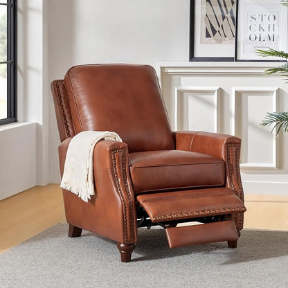 HULALA HOME Genuine Leather Manual Recliner Chair - Image 6