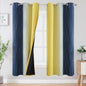 Navy Blue and Yellow Ombre Blackout Curtains by ESTELARTEXTILER