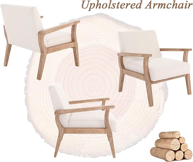Accent Chair Mid Century Modern Armchair - Image 7