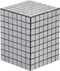 JONATHAN Y Callista White/Black Modern Ceramic Tiled Cube Side Table, 18-Inch by JONATHANY