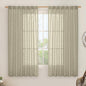 Semi Sheer Linen Curtains 63 Inch by LAMIT
