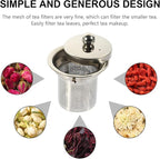 Hemoton Tea Strainer Insert with Lids Stainless Steel Tea Infuser Tea Filters Metal Teapot Replacement Mesh Strainer Tea Pot Accessories (Silver )