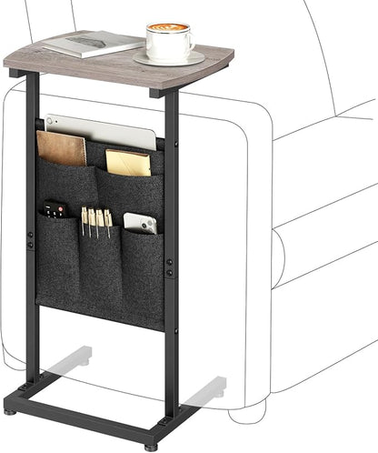 HOOBRO C Shaped End Table, 28.3" Side Table by HOOBRO