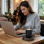 Electric Mug Warmer for Desk Auto Shut Off, Smart Coffee Cup Warmer for Tea Milk, 4 Temperature Setting Coffee Warmer Accessories Keep Beverage Fast Heating Home & Office, 8H Timer Candle Warmer Plate