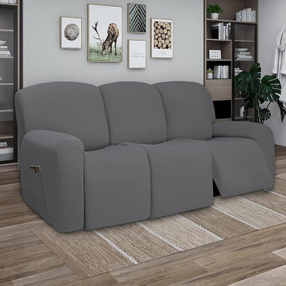 PureFit Super Stretch 3 Seats Recliner Sofa Couch Cover - Image 2