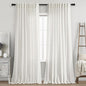 Beige White Linen Curtains 84 Inches Long by Nanspring