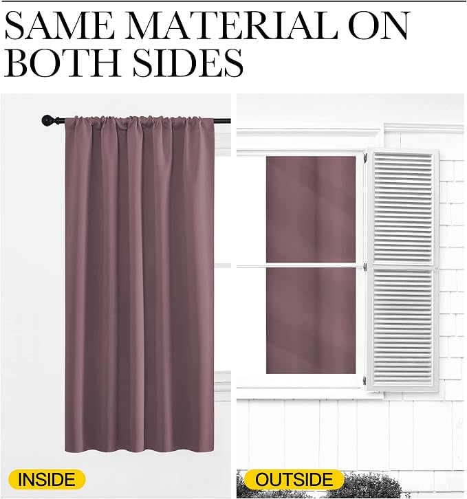 NICETOWN Blackout Curtains for Living Curtains, Room Darkening Curtains & - Image 6