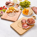 callie Personalized Cutting Board with Monogrammed Name, Wooden Kitchen Chopping Boards with Handle, Reversible Engraved Serving Tray, Housewarming Gifts for Family