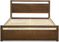 Grain Wood Furniture Loft Queen Size Solid Wood Bed, Brushed Mocha by GrainWoodFurniture