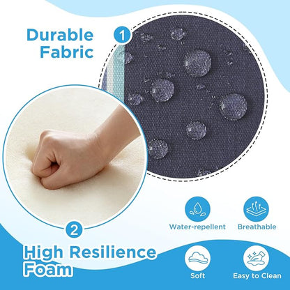 Outdoor Deep Seat & Back Cushion Set, 24 x 24 Inch Water Repellent and Fade - Image 4