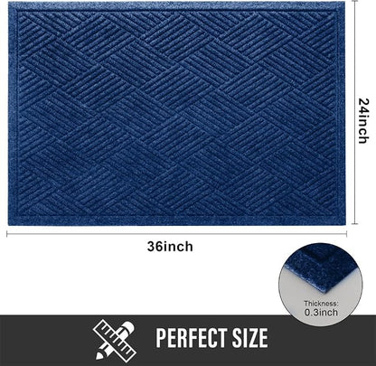 Sturdy Front Door Mat, Absorbent Muddy Dirt Resist Welcome Door Mats Outdoor - Image 2