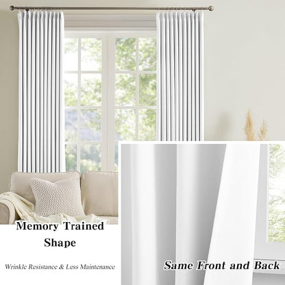 Custom Pleat Curtains & Drapes 100 Inches Long, Thermal Insulated Cabin - Image 6