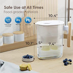 Waterdrop Water Filter Pitcher with 1 Filter, 200-Gallon Long-Life, Chubby 10-Cup Large Water Filter Pitcher, NSF Certified, 5X Times Lifetime, Reduces PFOA/PFOS, BPA Free, Clear