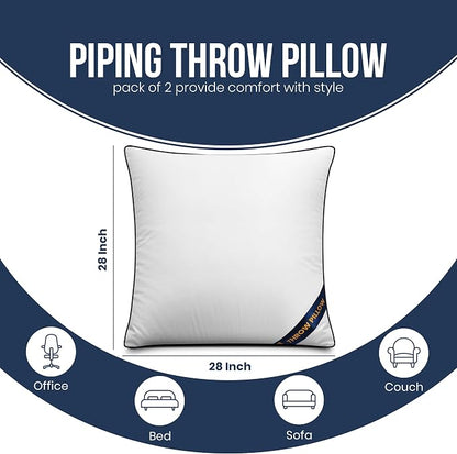 Utopia Bedding 28x28 Throw Pillow Inserts, Decorative Pillows, Plush & - Image 2