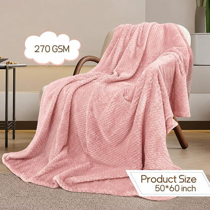 4 Pack Fleece Throw Blankets 50x60 Inches - Image 3