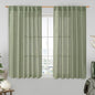 Linen Semi Sheer Curtains 48 Inch by LAMIT