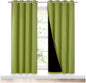 NICETOWN 100% Blackout Window Curtain Panels, Fresh Green, 2 Pieces, 52-inch by NICETOWN