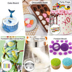 Cake Decorating Kit, 678pcs Cake Decorating Supplies Kit with Cake &Cupcake Carrier,Cake Stand Turntable,Piping Bags and Russian & Rose Icing Piping Tips set,Springform Pans,Cake Baking Supplies Kit